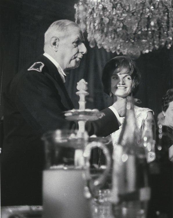 Jacqueline Kennedy with Charles De Gaulle, Paris