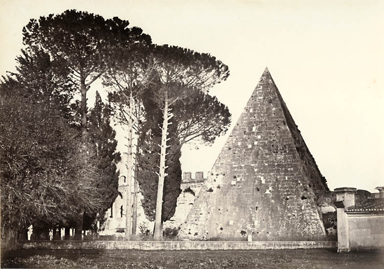 Old Protestant Cemetery with Pyramid of Caius Cestius, the English Burying Ground and Tomb of Shelley, Rome