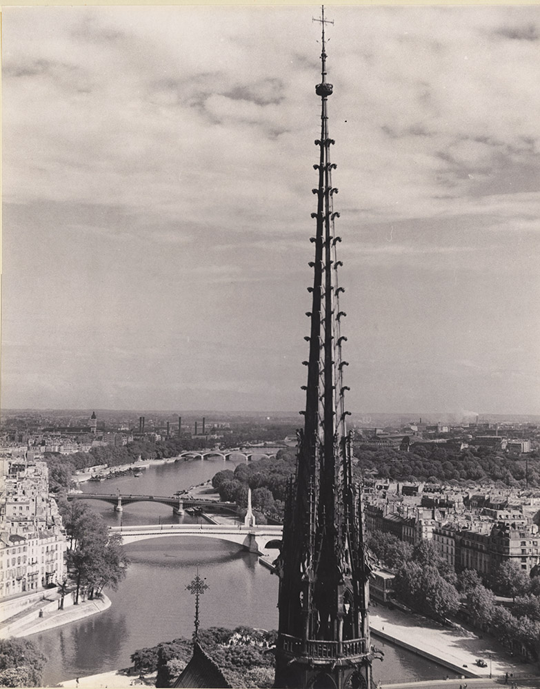View of Paris and the Seine Showing Notre Dame's Spire