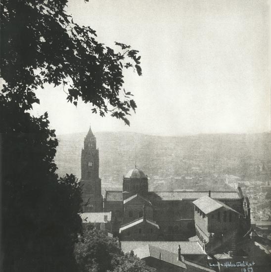 Scene of a Church and the Town Beyond, France