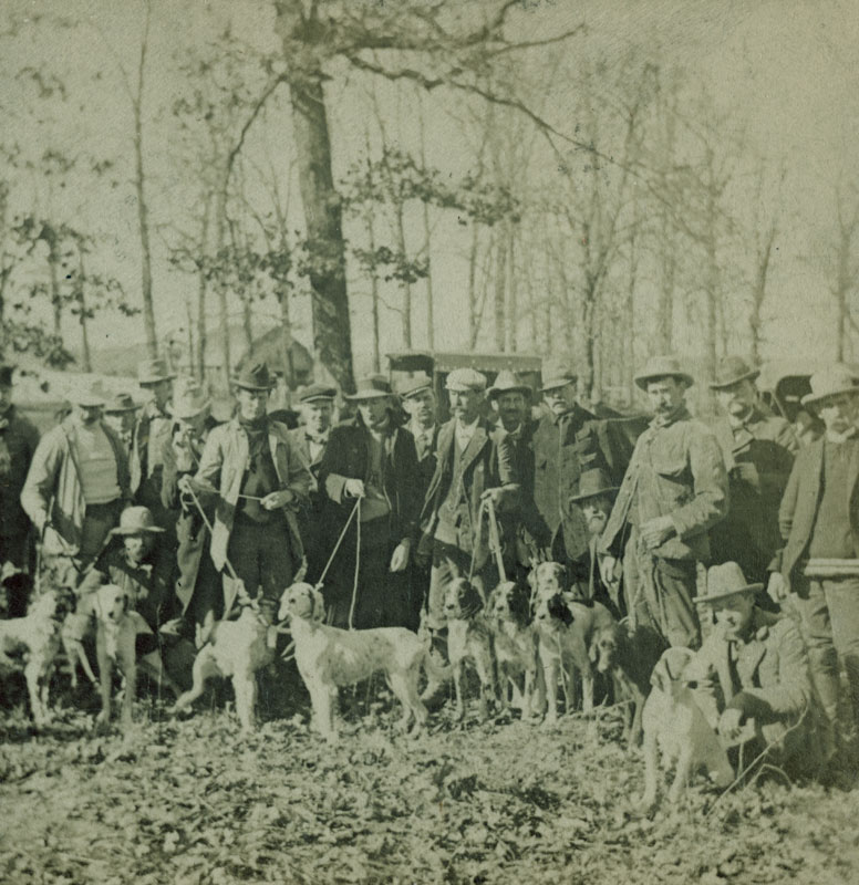 A Group of Celebrated Handlers and Their Dogs - U.S. Field Trials