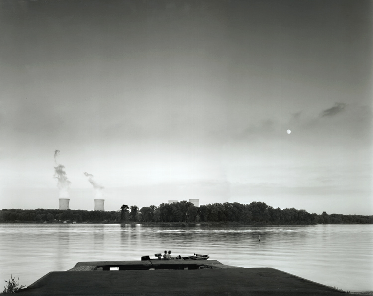 Timothy Rice - Three Mile Island #6, Moonrise over TMI, Lake Frederick Recreational Area, Goldsboro, PA