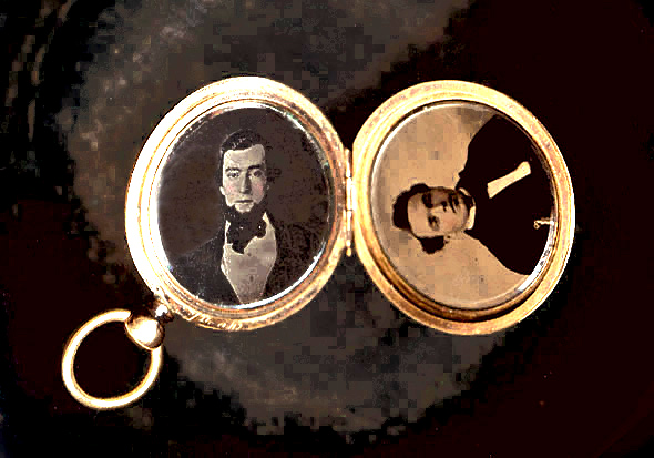 Anonymous - Locket with Ambro of Young Man and Dag of Older Man