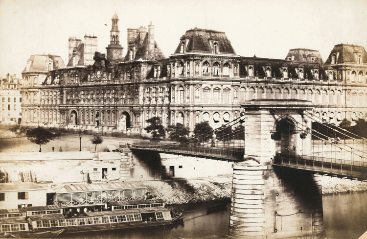 Fr. Alphonse Fortier - Paris--L' Hotel de Ville et le Pont d'Arcole