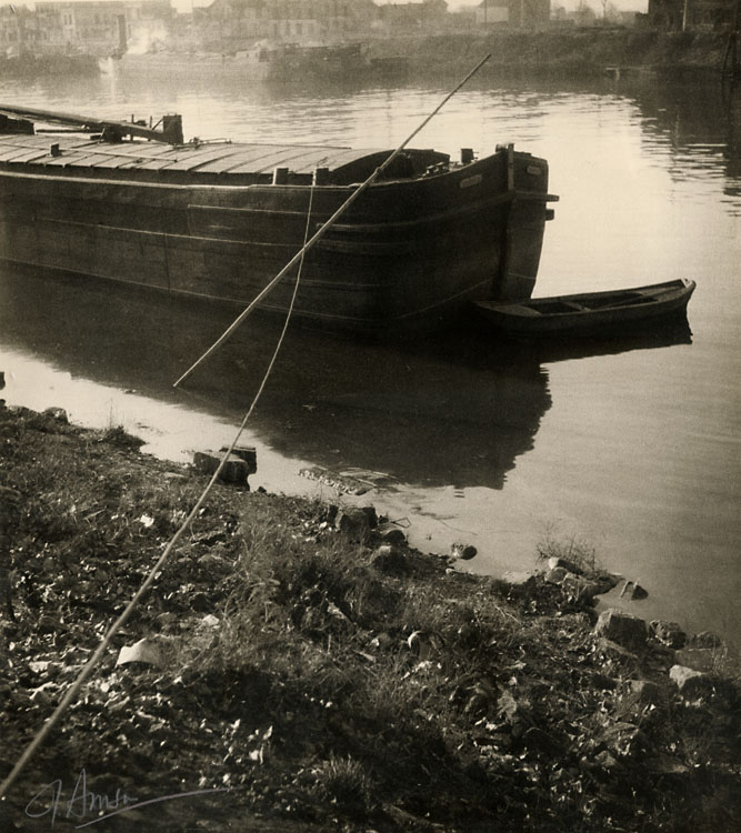 Pierre Auradon - Barge on River