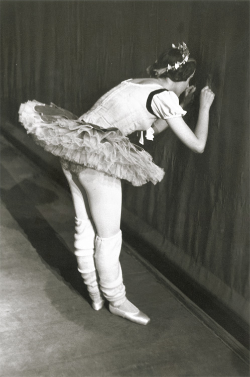 Edouard Boubat - Ballet Dancer Peeking Through Curtain