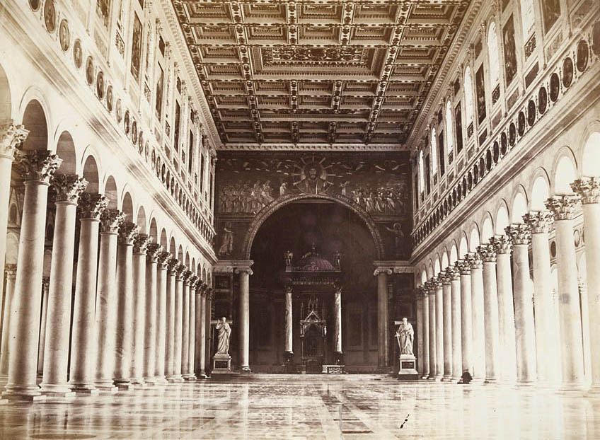 Altobelli and Moulins (attributed to) - Interior of Santa Maria Maggiore, Rome, Italy