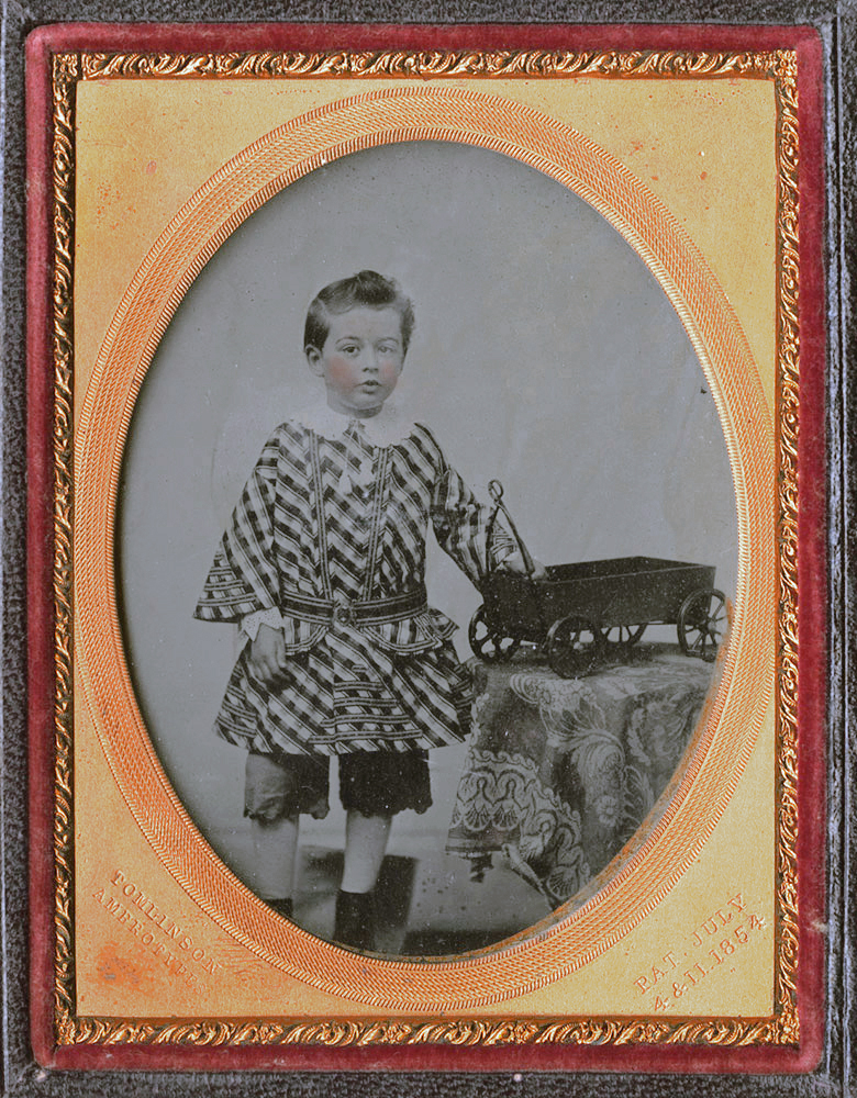 Boy with Metal Wagon