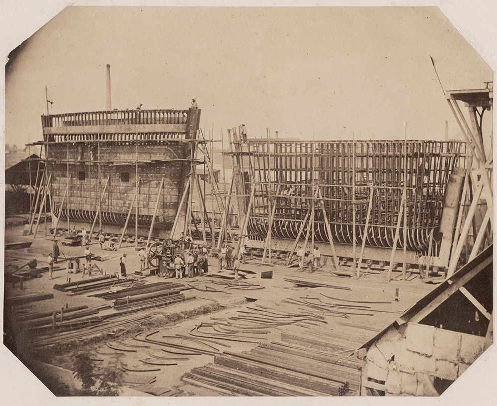 Building the forms for the Arrival Basin at the Port of Cherbourg