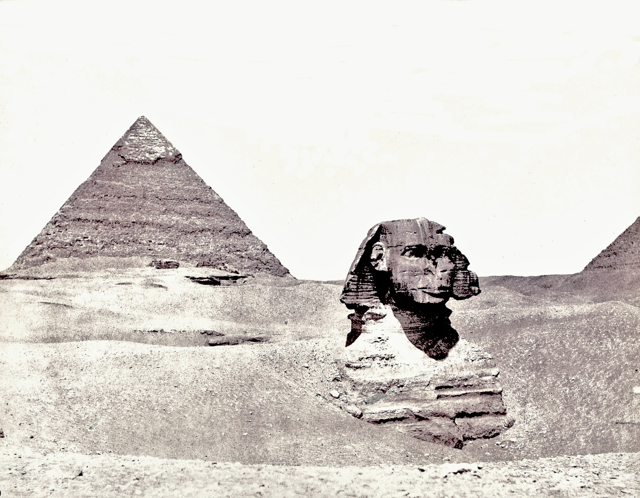 Felix Teynard - Gizeh: Sphinx and Pyramids
