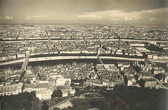 Panorama of Lyon, France
