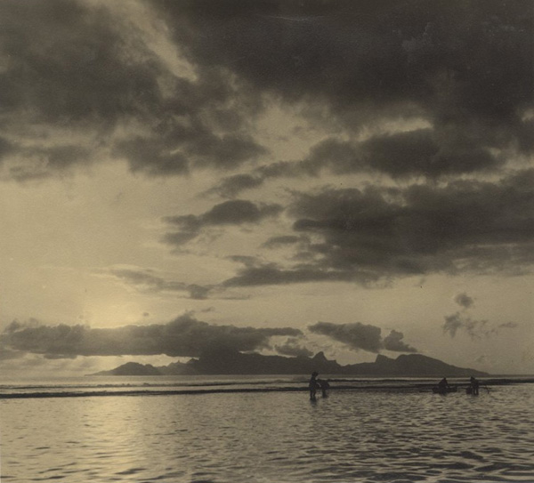 Joseph Emile Morhart - Capturing Bait below Tahitian Sunset, Bora Bora