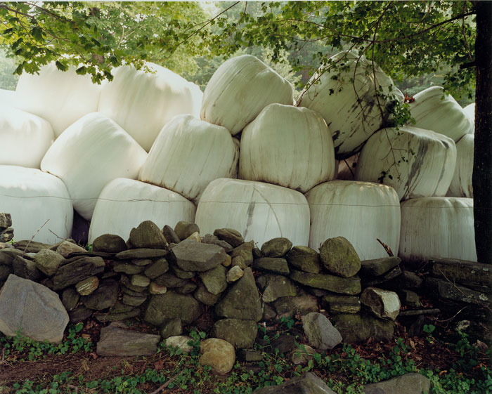 Frank Gohlke - Hay Bales and Stone Wall, Plainfield, MA