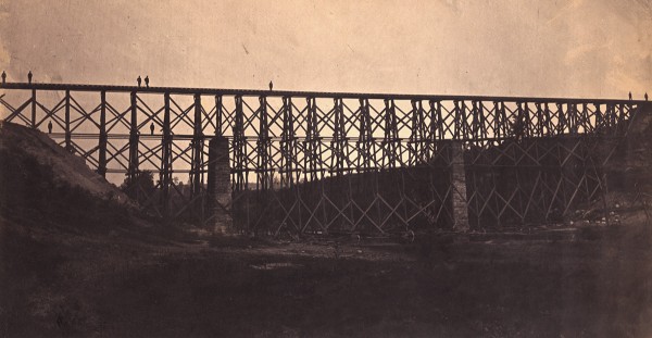 Capt. Andrew Joseph Russell, Richmond, Fredericksburg and Potomac Railroad's Potomac Creek Bridge after Reconstruction, May 1864 Capt. Andrew Joseph Russell, Richmond, Fredericksburg and Potomac Railroad's Potomac Creek Bridge after Reconstruction, May 1864