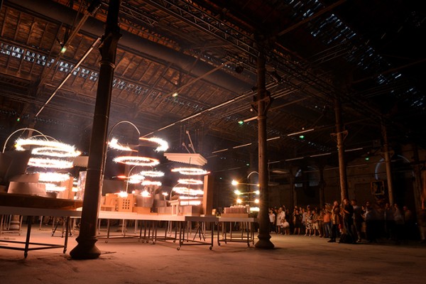 The exhibition "Solaris Chronicles" (F.Gehry) at Atelier de la Mécanique. (photo courtesy Luma-Arles)