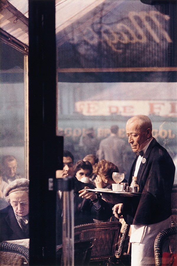 Saul Leiter's atmospheric chromogenic print Waiter, Paris, 1959, sold for $25,000 over the high estimate of $9,000